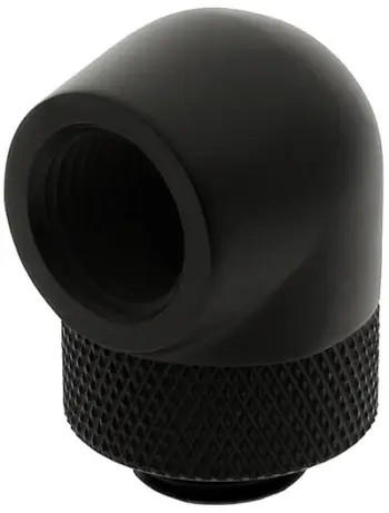 Përshtatës këndor për ftohje me ujë XSPC V2, G1/4", 90° rrotullues, i zi mat