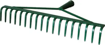Hekrë kopshti Poland Garden Rake, 18 dhëmbë, pa bisht, metalike