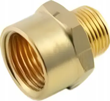 Përshtatës metalik Rockforce M3/8" x F1/2", për tuba, argjend
