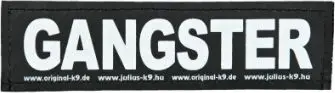 Sticker Julius K9 Gangster, set 2 copë, madhësia L, i zi
