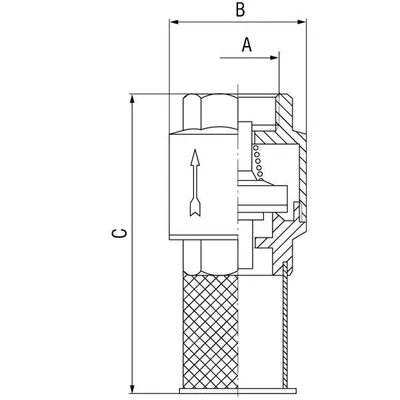 Kosh thithës Valvul Kthimi K20, 1/2", plastike - 2