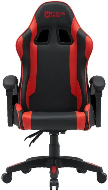 Karrige gaming Canyon CNE-SGCH2R, shpinore e rregullueshme, jastëk për kokë dhe shpinë, zi kuqe