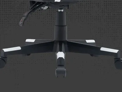 Karrige gaming Canyon Flow MCH01, rrjetë, deri 120kg, e zezë e bardhë - 2