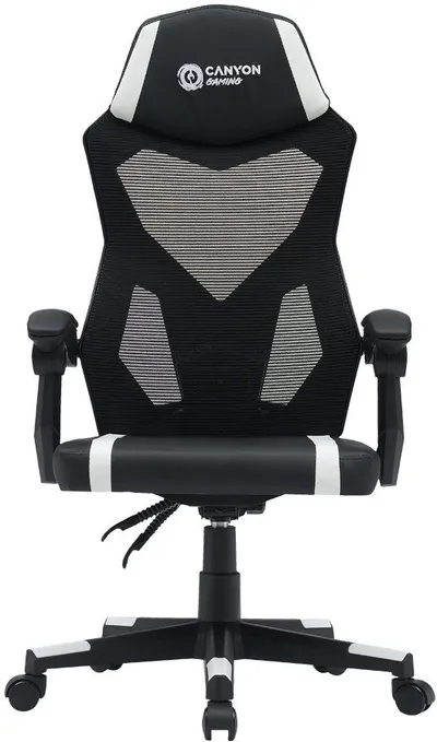 Karrige gaming Canyon Flow MCH01, rrjetë, deri 120kg, e zezë e bardhë - 4