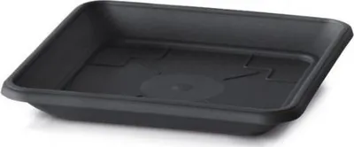 Nëndishje katrore TERRA, 14cm, plastike, antracit - 1