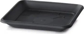 Nëndishje katrore TERRA, 14cm, plastike, antracit