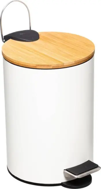Koshi mbeturinash 5Five Modern, 3L, me pedale, i bardhë