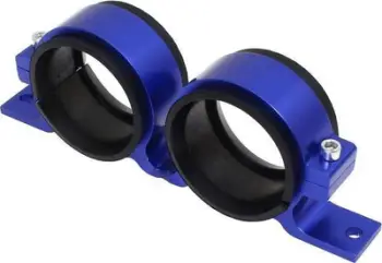Mbajtëse pompe karburanti TurboWorks 2x60mm, alumini, blu