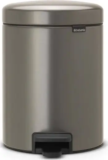 Koshi pedales Brabantia NewIcon, 5L, çelik, platin e zezë