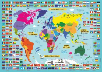 Nënshtrat tavoline Henry World Desk Pad, 34 x 48 cm, sipërfaqe dry erase, shumëngjyrësh