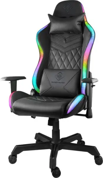 Karrige gaming Deltaco GAM-080, mekanizëm shtrirje 180°, LED USB, e zezë