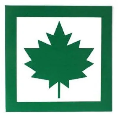 Sticker magnetik No Name Magnetic Sign Green Leaf, sinjalistikë dekorative, jeshile - 1