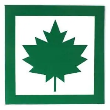 Sticker magnetik No Name Magnetic Sign Green Leaf, sinjalistikë dekorative, jeshile