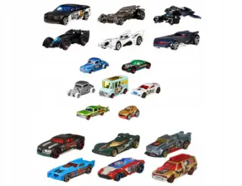 Set veturash lodër Hot Wheels Batman Entertainment, 5 copë, shumëngjyrëshe