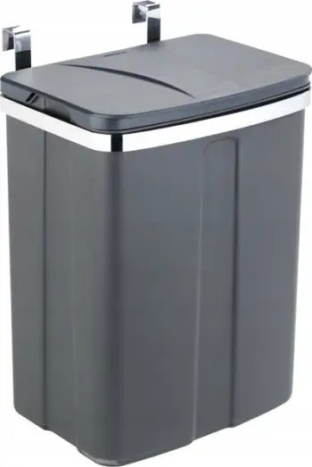 Koshi mbeturinave Wenko Door, 12L, për dollap kuzhine, gri