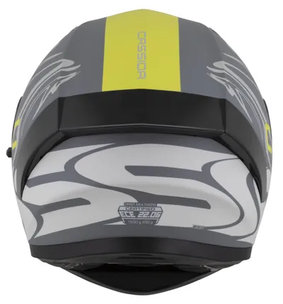 Helmetë integral Cassida Orbit Multivers 2026, polikarbonat, vizor me Pinlock, gri matt e verdhë fluo e zezë - 4