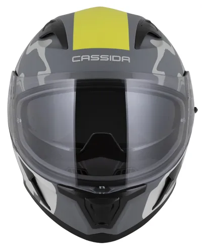 Helmetë integral Cassida Orbit Multivers 2026, polikarbonat, vizor me Pinlock, gri matt e verdhë fluo e zezë - 6