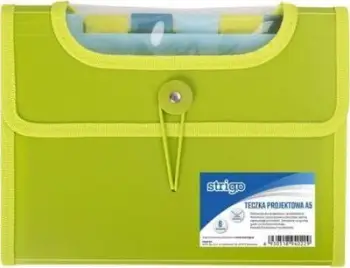Dosje me ndarës STRIGO A5 V-file, plastike, e gjelbër