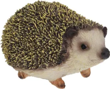 Figurë dekorative kopshti Unique Hedgehog, gur sintetik, rezistente ndaj motit, shumëngjyrëshe