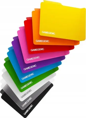 Aksesor për karta Gamegenic Sideloading Flex Card Dividers, set me ngjyra, për organizim kartash