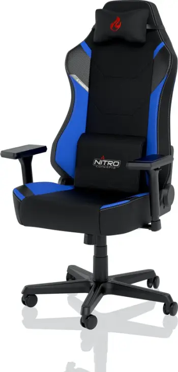 Karrige gaming Nitro Concepts X1000, ergonomike, e zezë me blu
