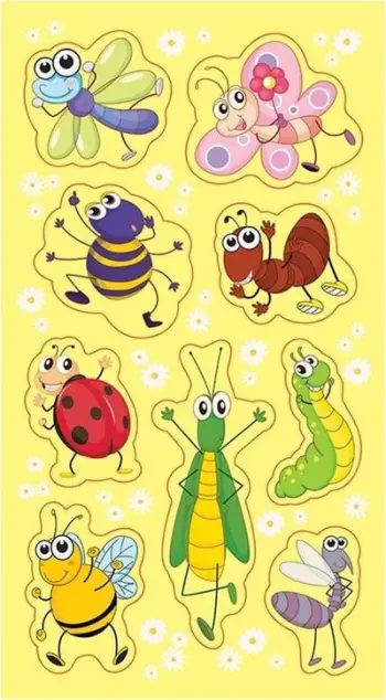 Stickers ngjitës Insect Stickers, shumëngjyrëshe