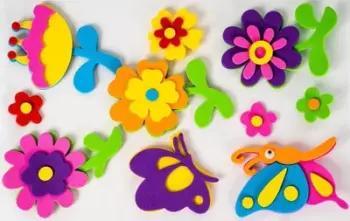 Stickers 3D shkumë FANDY, 3 cm, 10 copë, shumëngjyrëshe