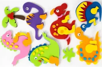 Stickerë shkumëzë 3D FANDY, 3 cm, set 7 copë, shumëngjyrëshe