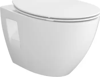 Set WC Cersanit Moduo Plus Oval, rimless, ulëse Slim soft close, e bardhë