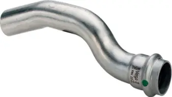 Aksesor sanitar Viega Sanpress Inox, nipël kupë 18 mm, inoks