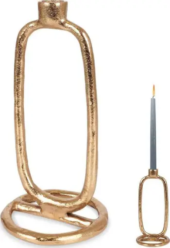 Mbajtëse qiriu Home Styling Collection, alumin, 24 cm, ngjyrë ari