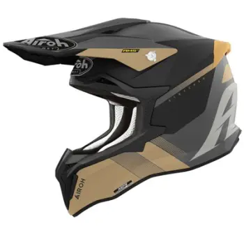 Helmetë motocross Airoh Strycker Blazer, matt gold gri e zezë, XXL