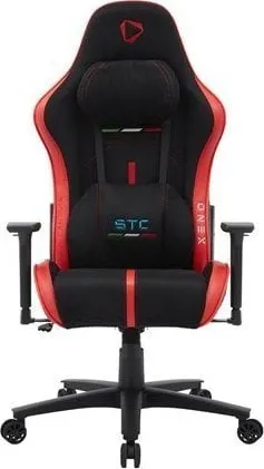 Karrige gaming Onex STC Alcantara L Series, ergonomike, e zezë e kuqe - 1