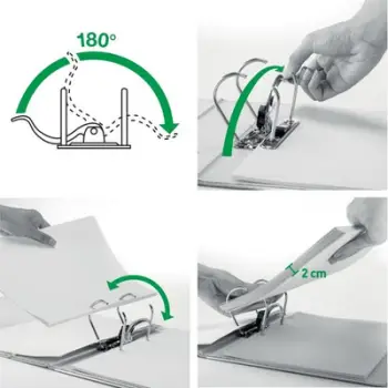 Dosje mekanike Leitz 180° Active Wow A4, 52mm, e zezë
