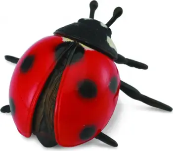 Figurë lodër Collecta Ladybug, insekt buburrec, e kuqe