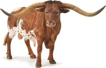 Figurë lodër Collecta Texas Longhorn Bull, dem, shumëngjyrëshe