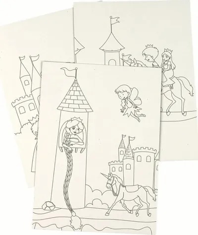 Set vizatimi për gërvishtje Scratch off Coloring Kingdom, 9 figura, për fëmijë - 2