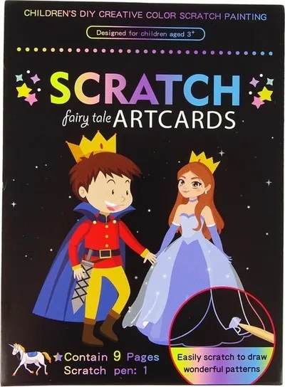 Set vizatimi për gërvishtje Scratch off Coloring Kingdom, 9 figura, për fëmijë - 3
