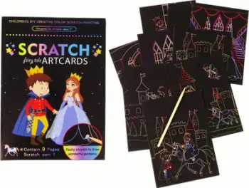 Set vizatimi për gërvishtje Scratch off Coloring Kingdom, 9 figura, për fëmijë