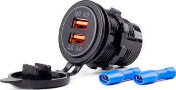 Ngarkues makinë AMiO 02855, 2x USB 3A, i zi