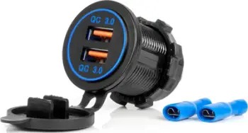 Ngarkues makine AMiO 04218, 2 porta USB, Quick Charge 3.0, i zi