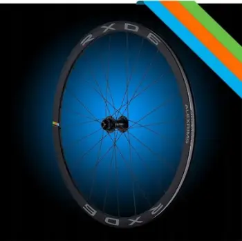 Rrota rrugë gravel Alexrims RXD6 Road Disc, 700C, profil 30mm, tubeless ready, me disk frenash, e zezë