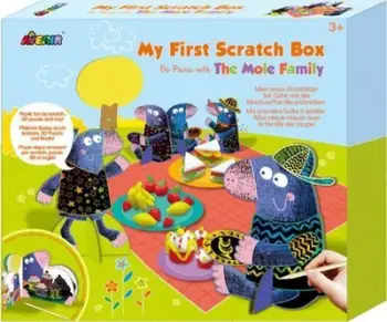 Set vizatimi me gërvishtje Russell, Mole Family, për fëmijë