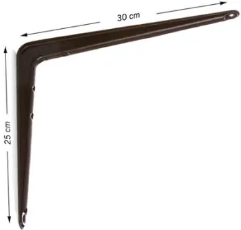 Mbajtëse rafti Haushalt SHELF BRACKET SB-54, 300x250mm, metalike, kafe