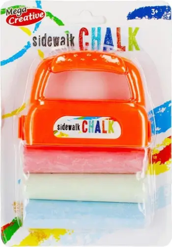 Set vizatimi Mega Creative Pavement Chalk, 3 ngjyra, me aksesorë