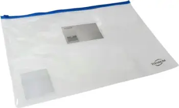 Dosje me zinxhir Titanum PP A4, transparente, ngjyra të përziera