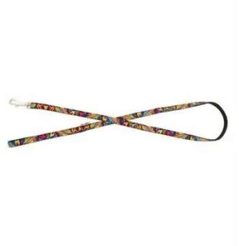Litar qeni Barry King Picasso, polipropilen 20mm, 120cm, i zi me shumëngjyra