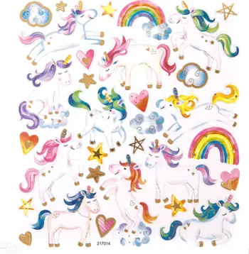 Stickerë dekorativë DpCraft Unicorns, set 31 copë, shumëngjyrësh