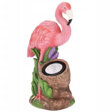 Figurinë kopshti ProGarden flamingo me reflektor, 24 x 24 x 10.5 cm, rozë