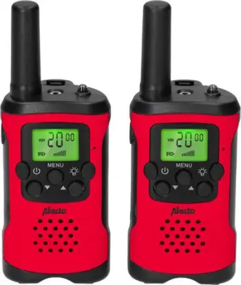 Set Walkie Talkie për fëmijë Alecto FR115RD, rreze deri 7 km, set me 2 copë, i kuq e zi